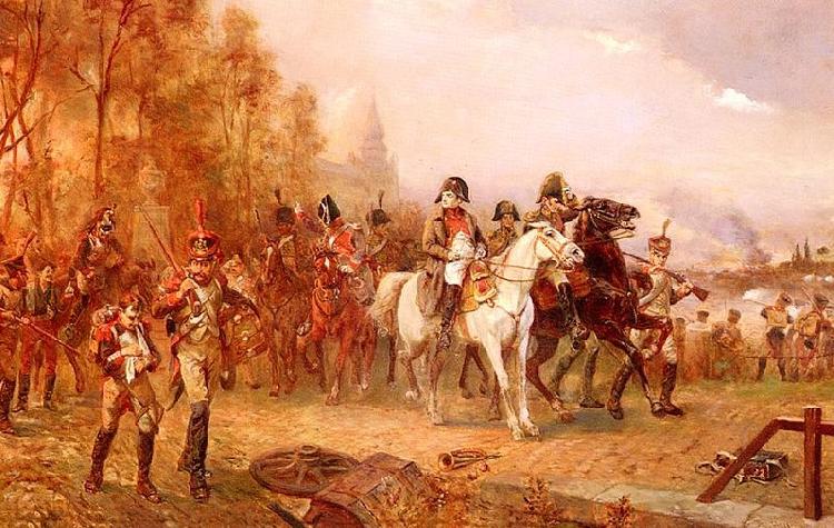 Robert Alexander Hillingford Napoleon with His Troops at the Battle of Borodino, 1812 oil painting image